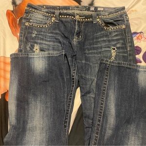 Y2K Miss me rhinestoned jeans
